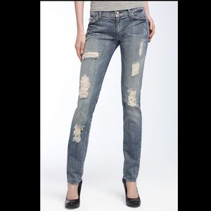 7 For All Mankind Roxanne distressed skinny jeans